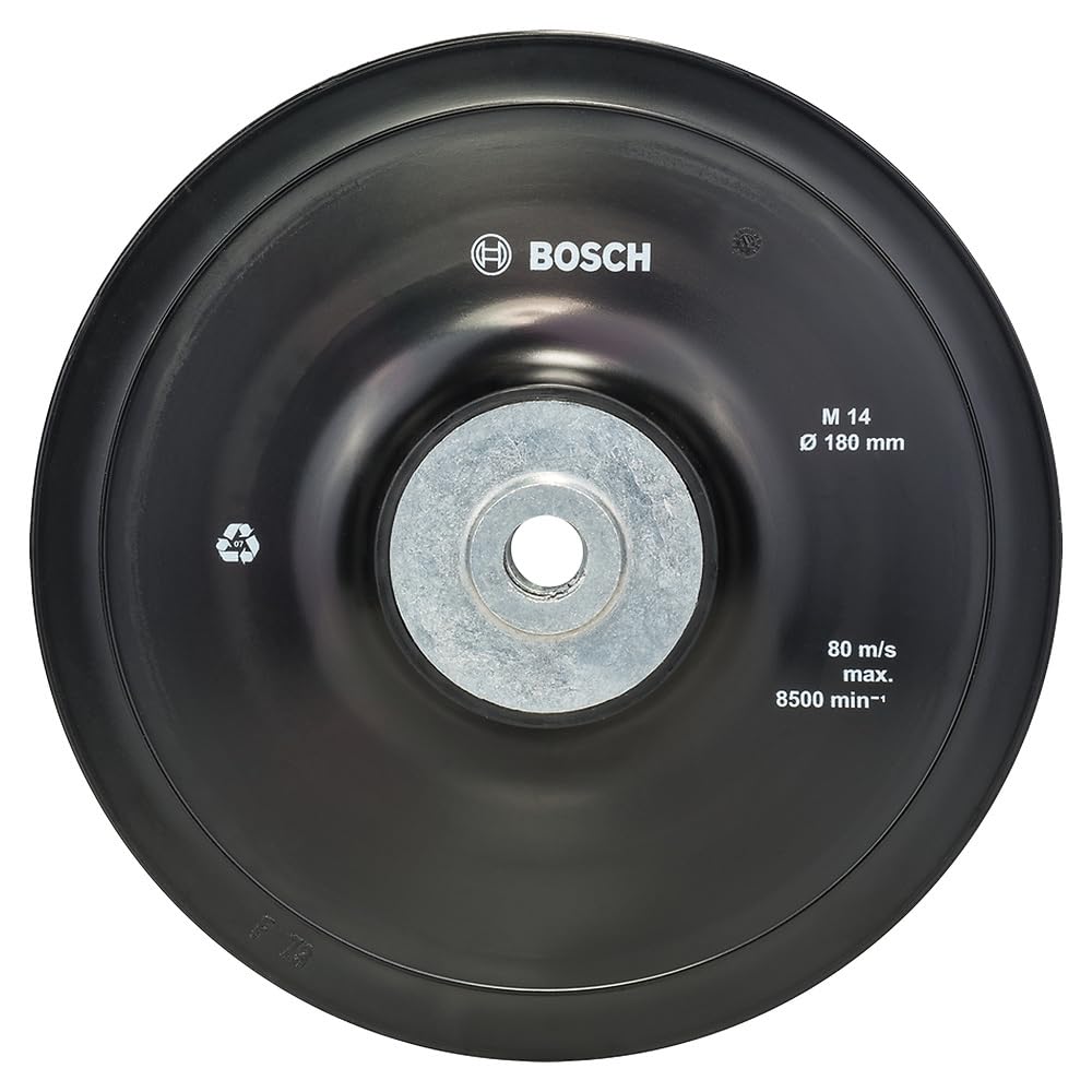 Bosch Bosch 1x PRO Backing Pad for Large Angle Grinders, M14, Soft (Ø 180 mm, Professional Accessory Large Angle Grinder)