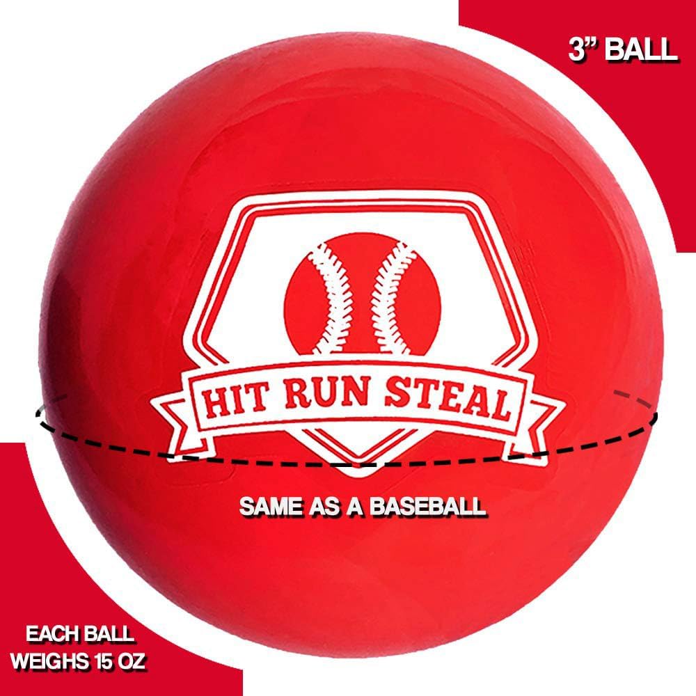 Warm-Up Weighted Baseballs (12 Count, 15oz), Maximize Pitching Power with 3 Inch Ball - Durable Balls for Arm Strength Development That Amplify Your Throwing Speed, Control, and Overall Game Master
