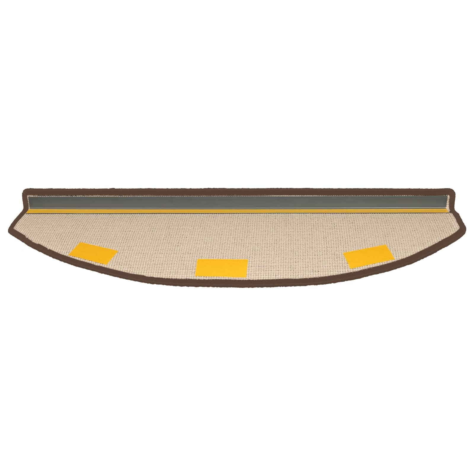 Tapis d'escalier auto-adhésifs 15 pièces café marron