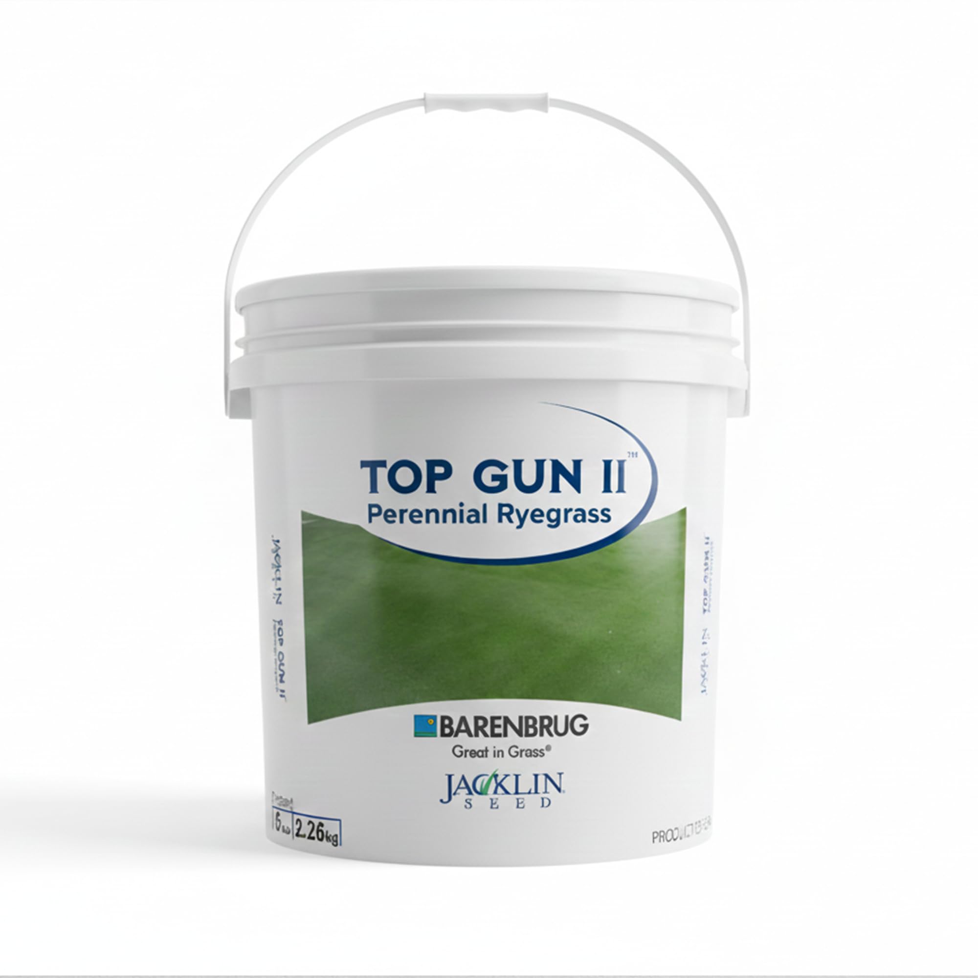 Jacklin Top Gun II Perennial Ryegrass Seeds | Jacklin By Barenbrug | Premium Imported Grass Seeds for Lawn, Garden, Landscapes, Bungalows & Farmhouses | Traffic Tolerant, Quick Green-Up | 5lb Bucket