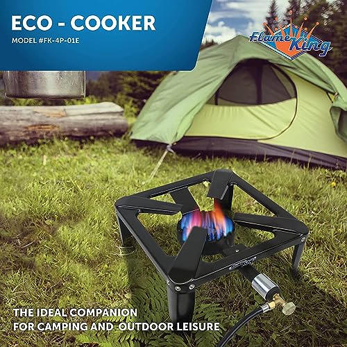 Flame King Heavy Duty 120,000 BTU, 0-20 PSI, Turkey Fryer Single Propane Burner Bayou Cooker, Outdoor Stove for Home Brewing, Maple Syrup Prep, Cajun Cooking by Flame King - Image 2