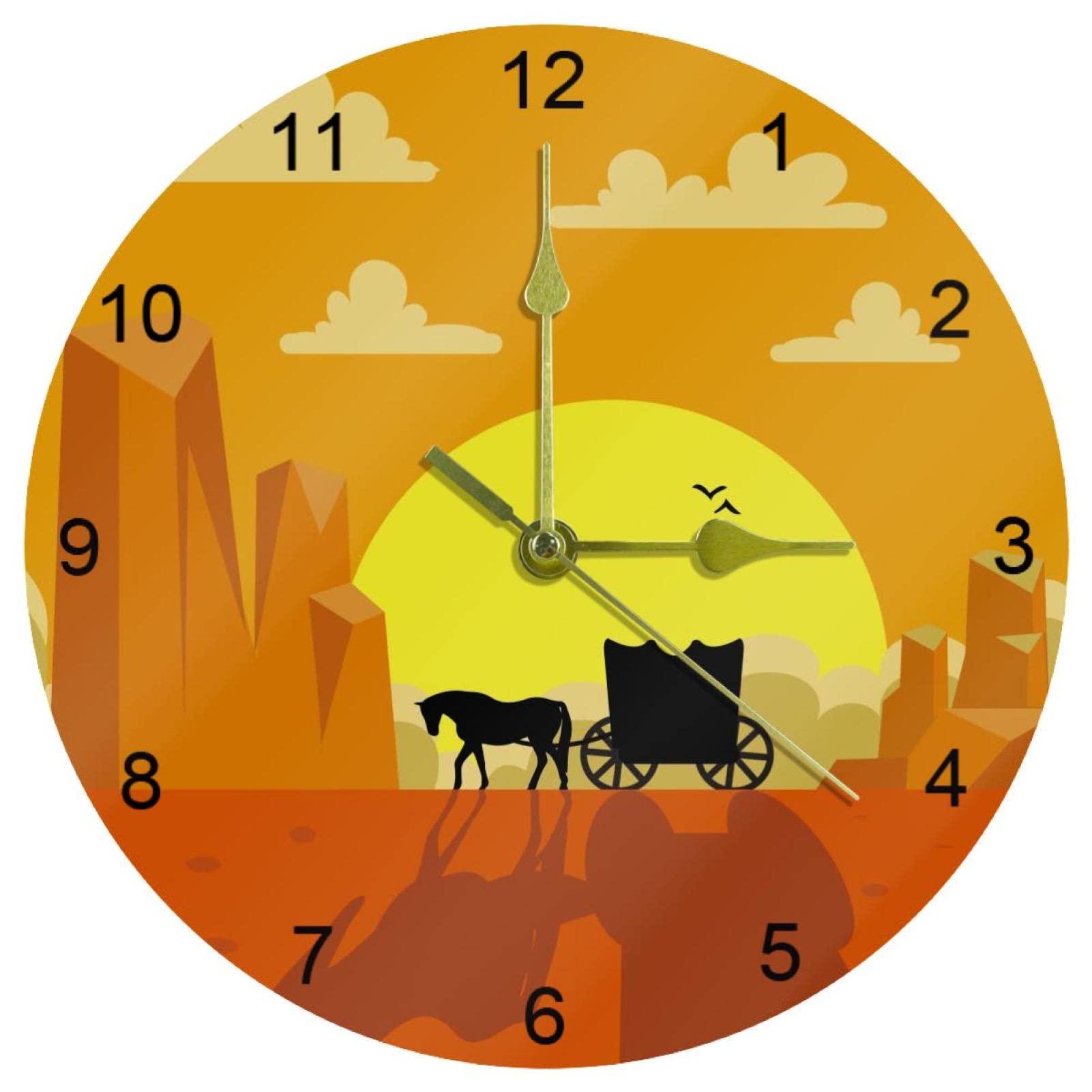 Horloge de salon silencieuse fonctionnant à piles pour un quotidien serein