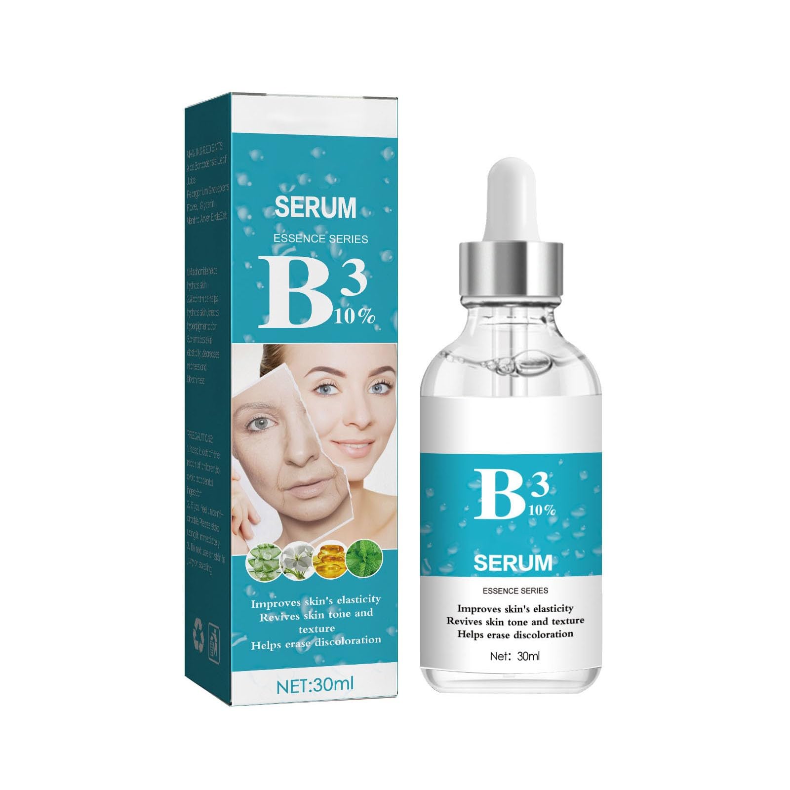 Vitamin B3 Serum for Face, Minimizing Pores & Sebums, Blemish Treatments for Discoloration, Reduces Dullness, Hydrates and Repairs Skin for Women & Men