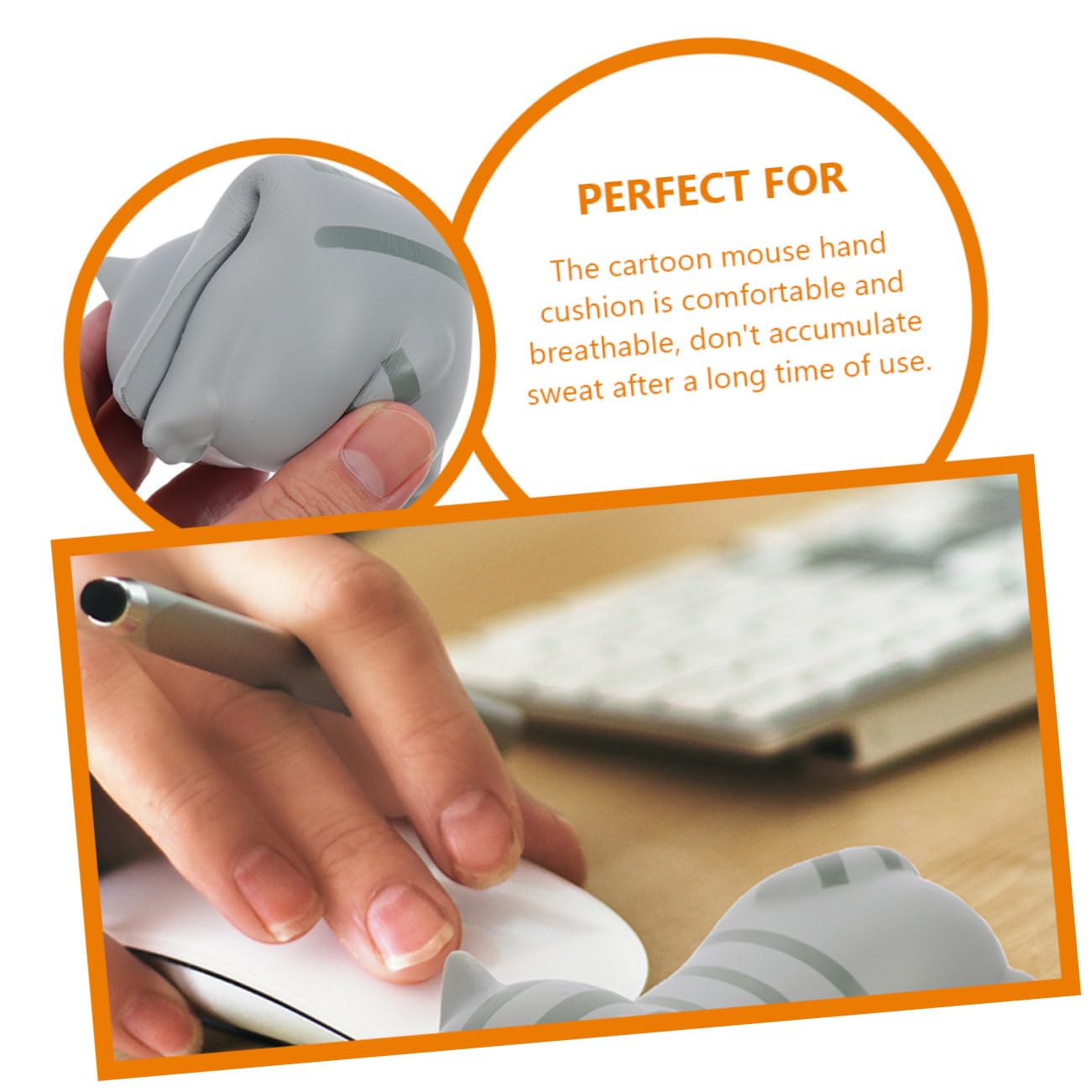 Lurrose 4 Sätze Cute Mousepad Niedliches Mauspad Armlehne Handgelenkstütze Für Das Büro Gaming- Ergonomisches Handballenauflagepolster Geschmeidiges Mauspad Harz 2 Stücke * 4