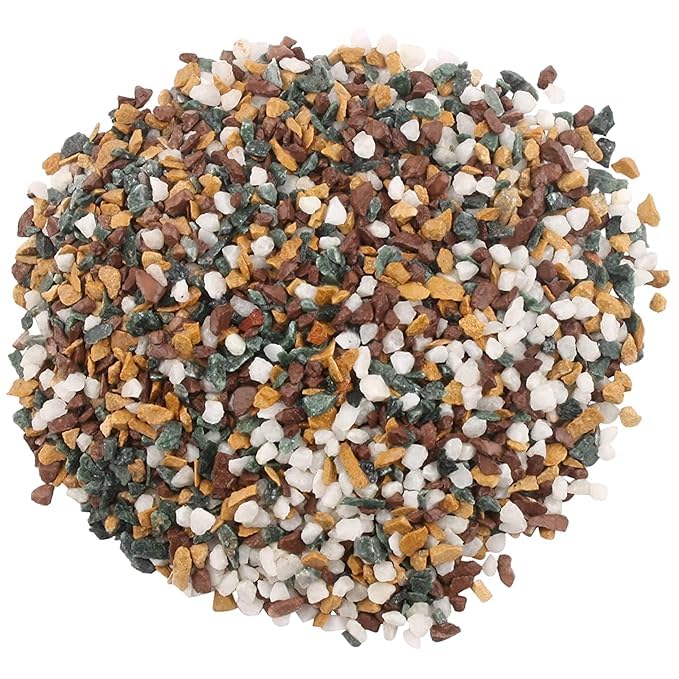 BKD-Decorative Natural Mix Marble Gravel Chips 10 Kg Used for Home Decor, Vase Fillers, Aquariums/Garden (Mix, 10 KG)-image-12
