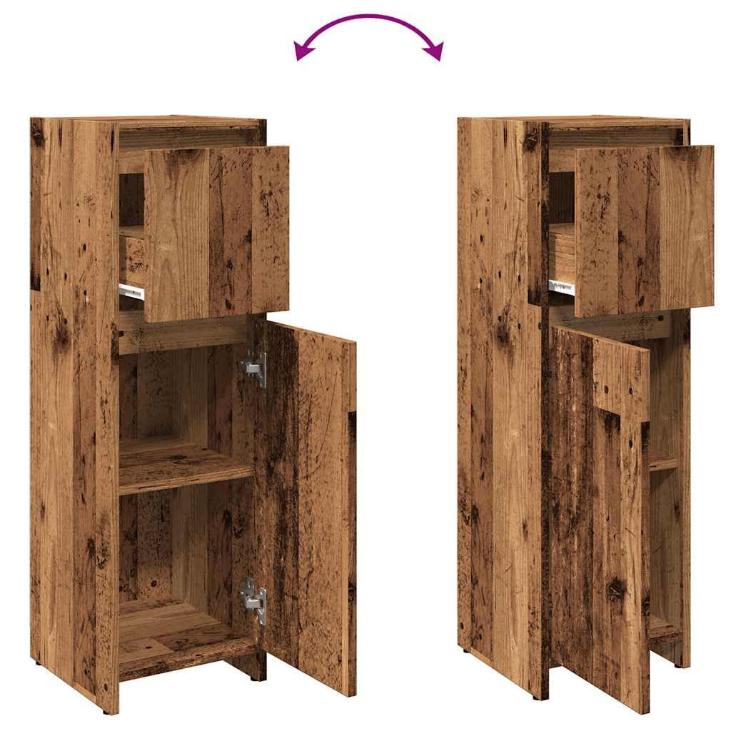 ShGaxin Armario de baño Madera contrachapada Envejecida 30x30x95 cm, Muebles para Baño, Armario Baño, Mueble Baño Auxiliar, Columna Baño, Auxiliares para Baños - 856061