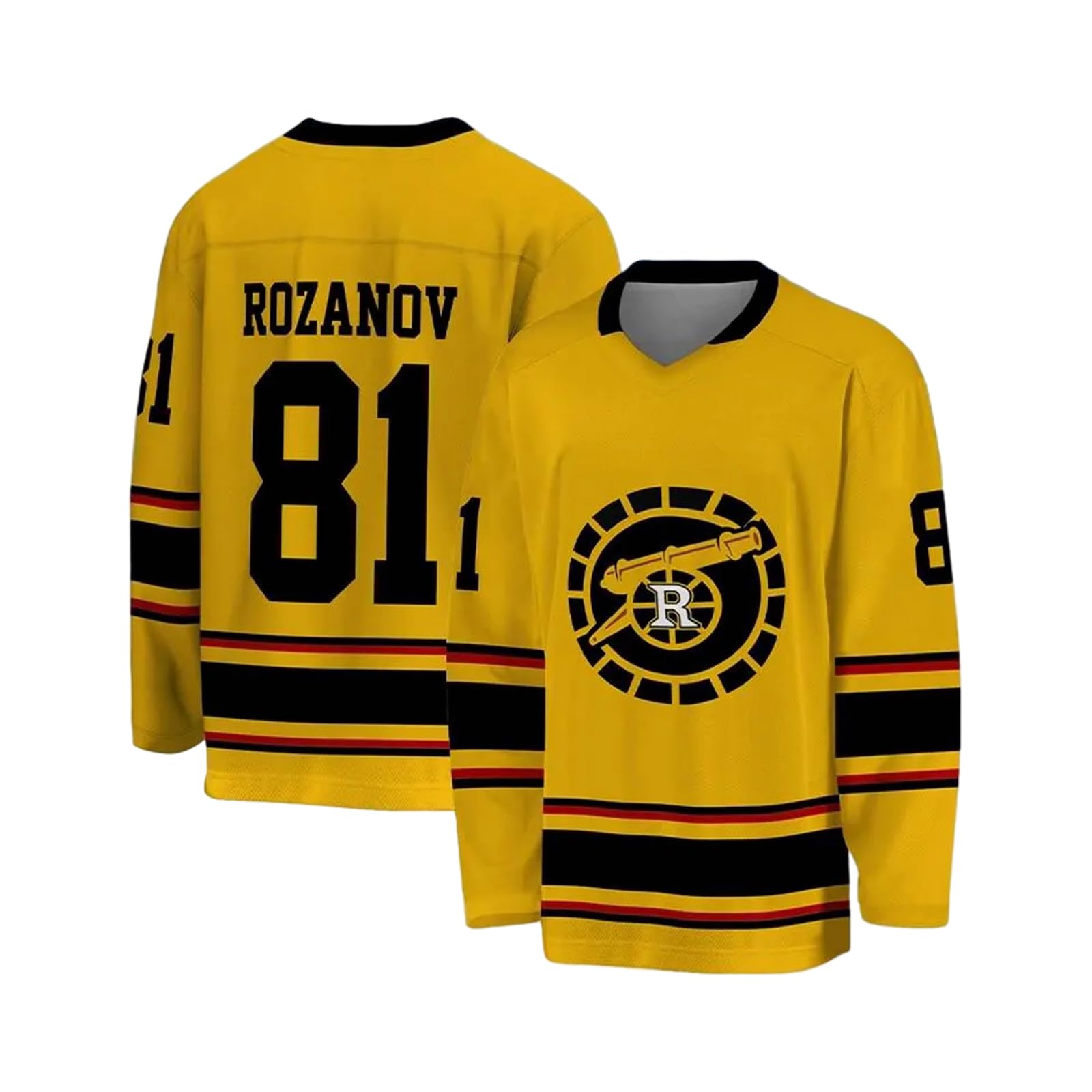 AFANYUH Unisex Heated Rivalry Merch Hockey Jersey Shirt Hoodies, Men Women Sweatshirt Ilya Rozanov 126 Jersey Long Sleeve Pullover Tops for Fans Black L