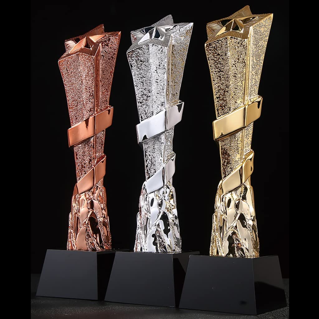 Pokale, Medaillen Auszeichnungen Trophäe Aus Goldenem Fünf-Sterne-Harz Hervorragende Trophäe Zum Jahresende Der Mitarbeiter Gedenkpokal Zum Jubiläum Preisverleihung Ehrentrophäe Pokale