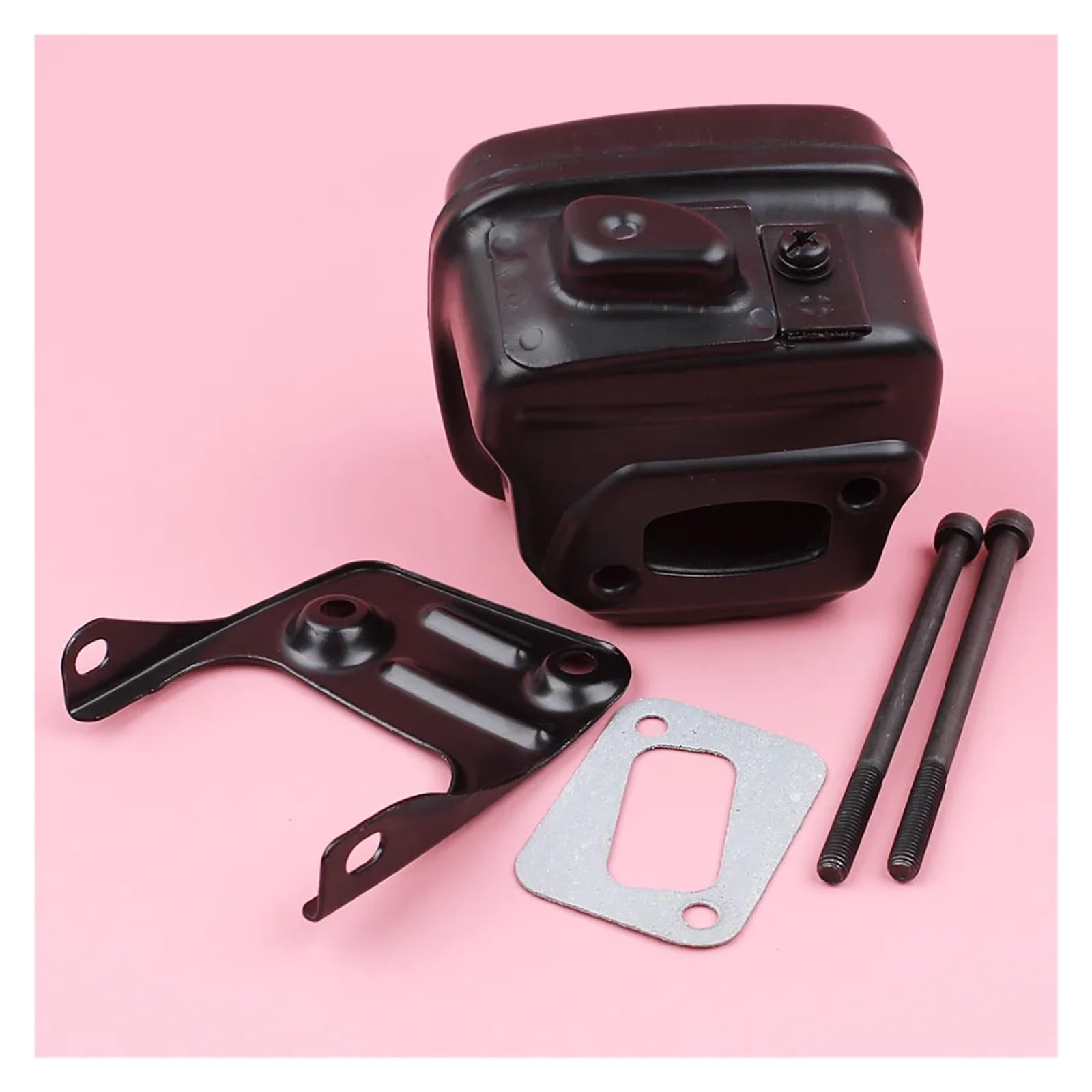 Silenciador de Escape for H-usqvarn 340 345 346 346XP 350 351 353 Kit de Juntas de Pernos de Soporte Piezas de Herramientas de Repuesto de Motosierra
