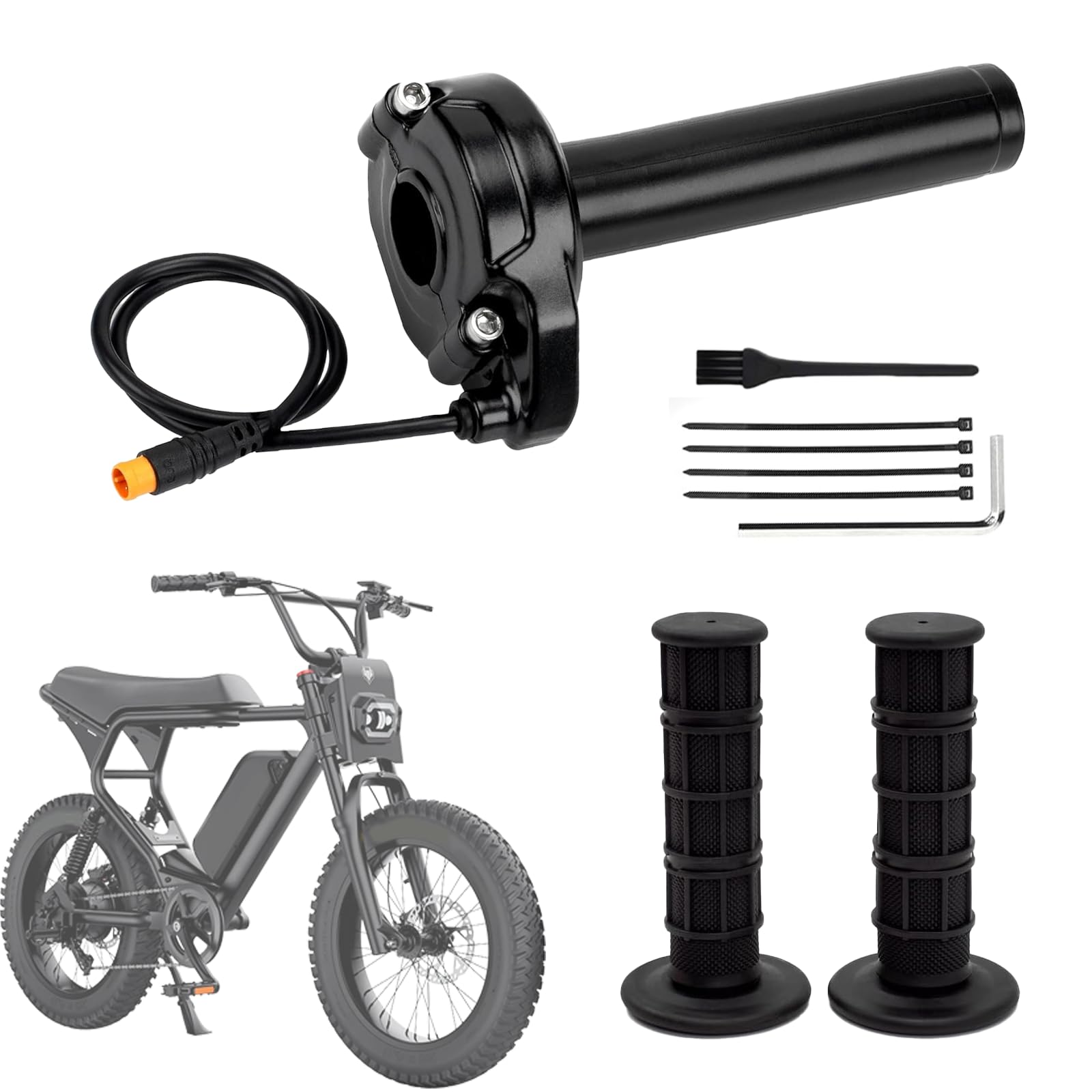 Photo 1 of Hizoncore Ebike Full Twist Throttle, 3 Pin Surron Style Ebike Throttle Kit 12V-72V, Waterproof Protecting Quick Twist Throttle for Macfox X1 HappyRun, Freego Electric Dirt Bike