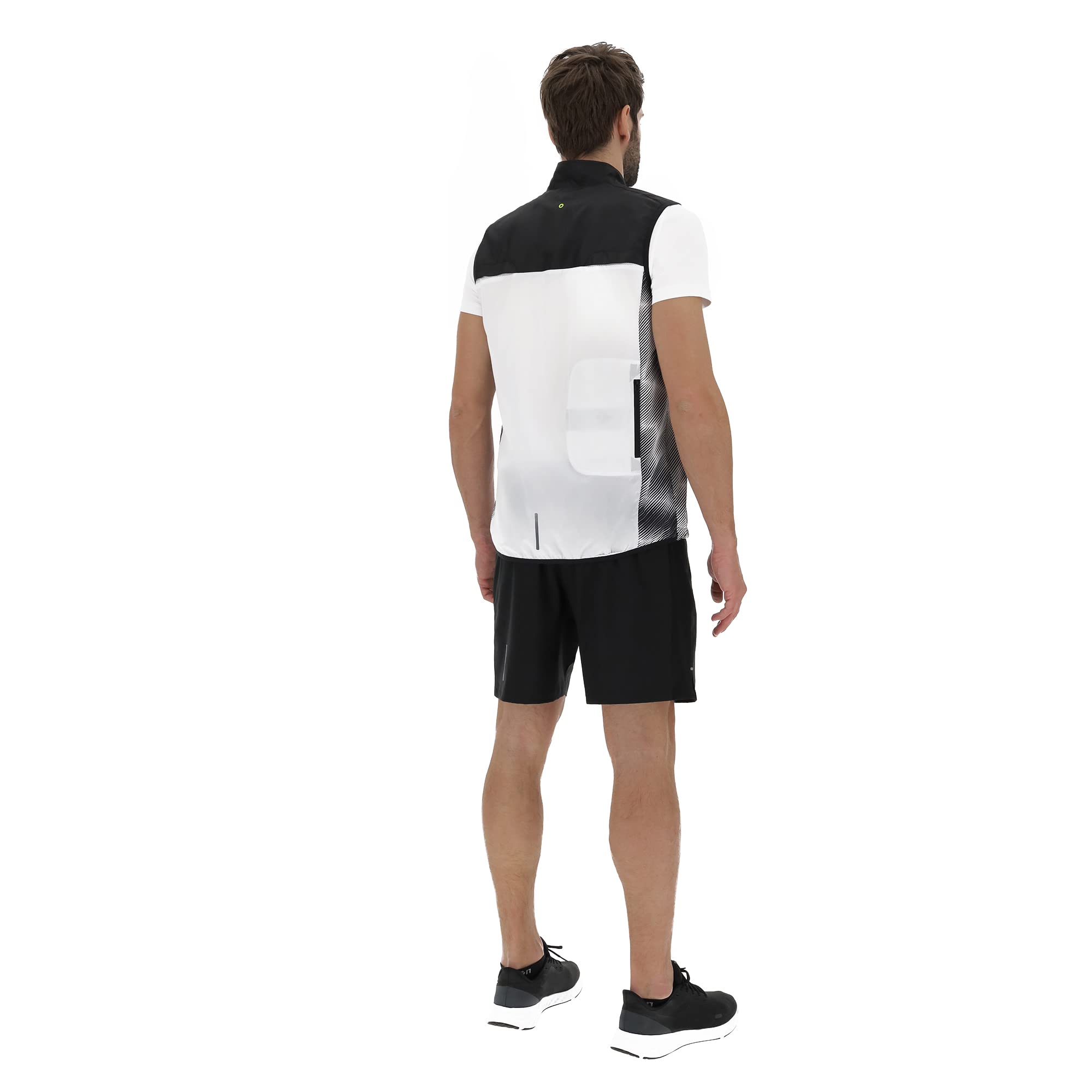 Macron Run Chinook Scb Dennis W-breaker Gilet Wht/Blk Optical Pr Antivento Uomo