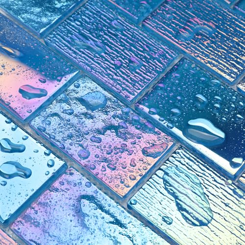 Diflart Iridescent Blue 2x3 Glass Tile