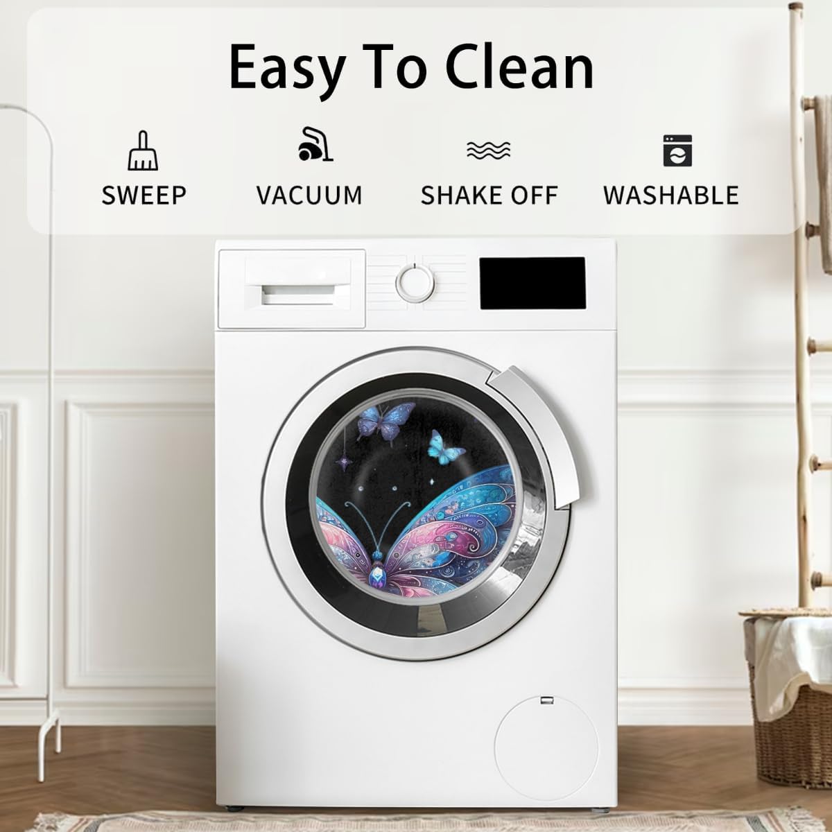 Half Round Door Mat Moon Washable Non-Slip Doormat Welcome Semi Circle Area Rug Half Moon Mats Semi Floor Rugs Indoor Entrance Kitchen Bedroom Living Room Decorative Gift