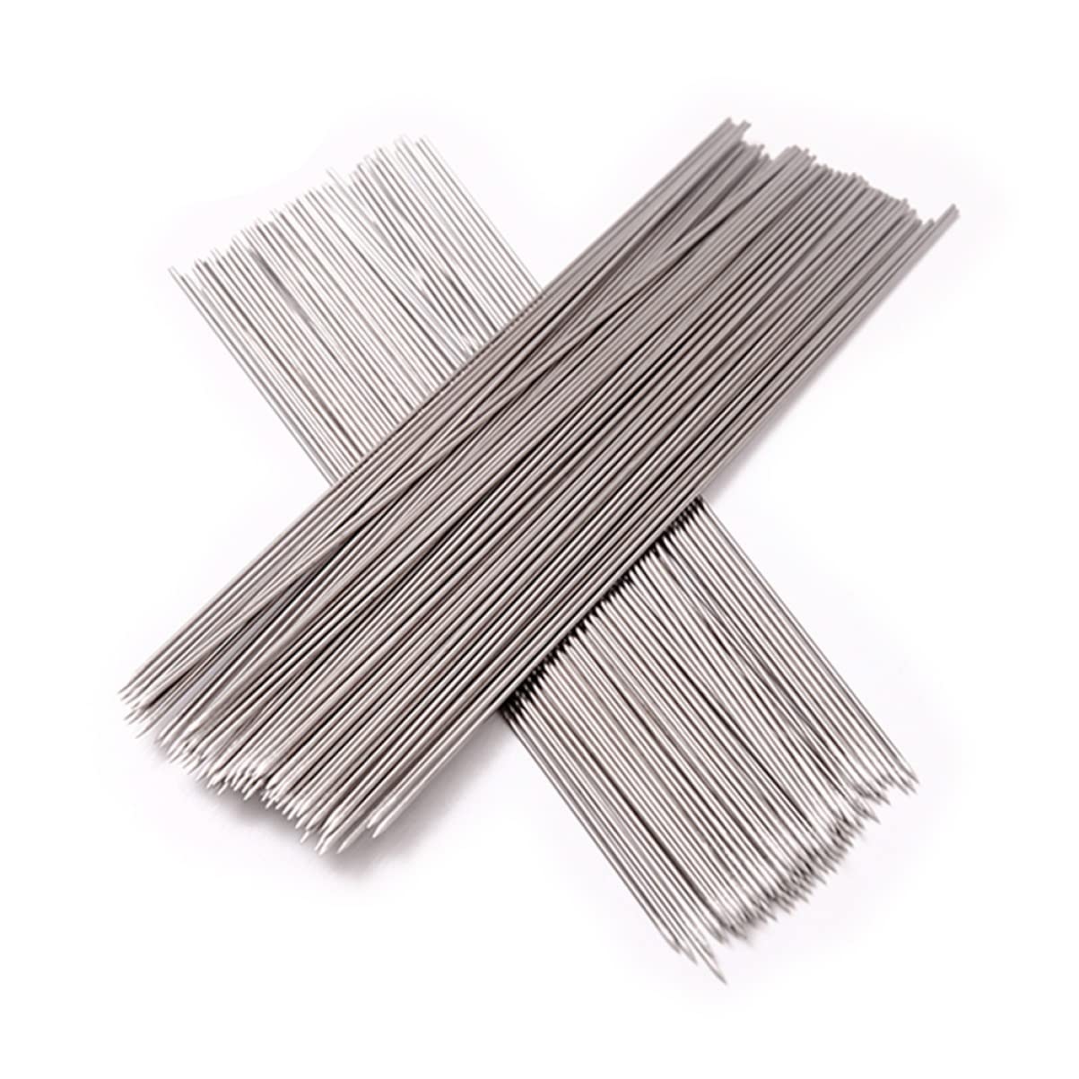 Pinchos para Barbacoa de Acero Inoxidable, 100 Piezas para Asados | Acabado Plata, Aptos para Camping, Picnic y Parrilla Exterior Complementos de Barbacoa para Uso al Aire Libre