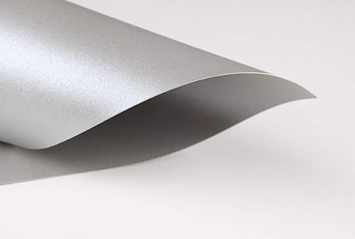 Miniatura 5 de Papel metálico plateado, paquete de 100 unidades de papel brillante plateado, suministros de manualidades de papel, perfecto para hacer flores,