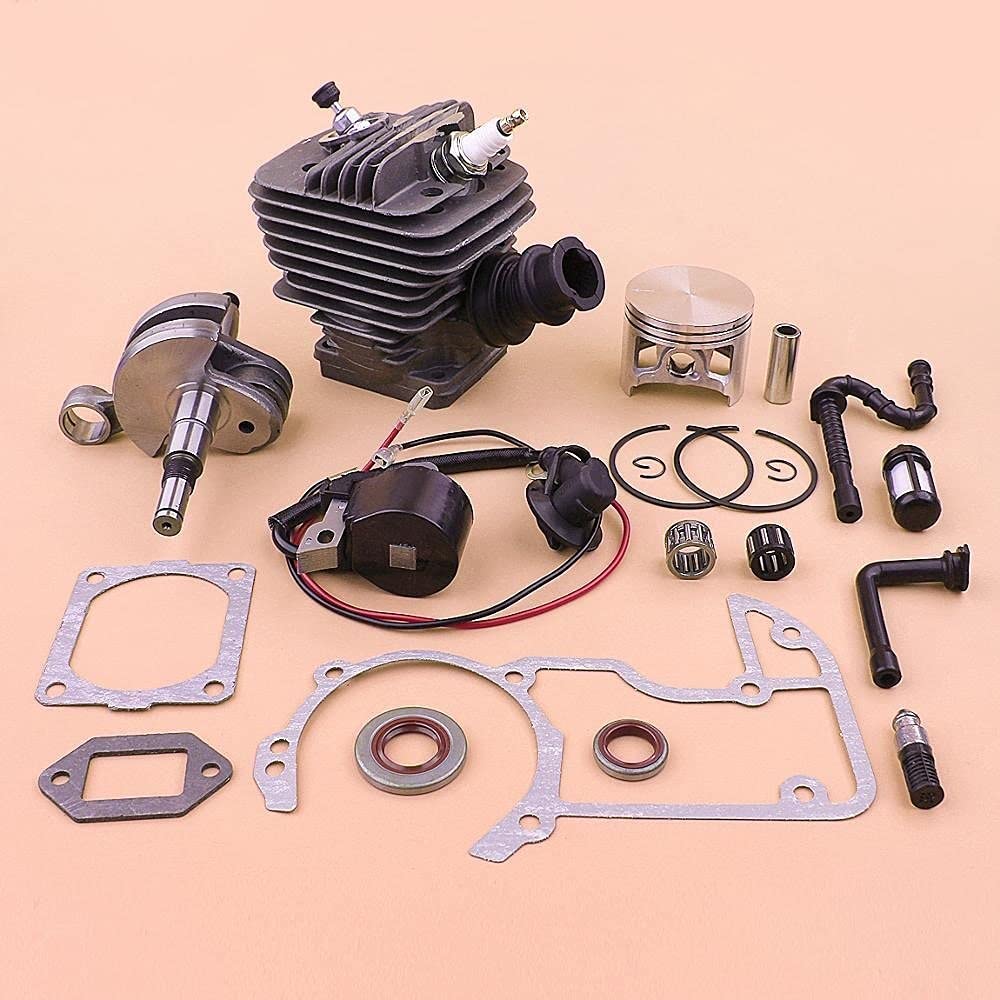 Kit de bobina de encendido de cigüeñal de pistón de cilindro de 54mm, juego de tubo flexible de filtro de aceite y combustible, for motosierra STIHL, MS660 066 MS 660 Pistón de cilindro de jar