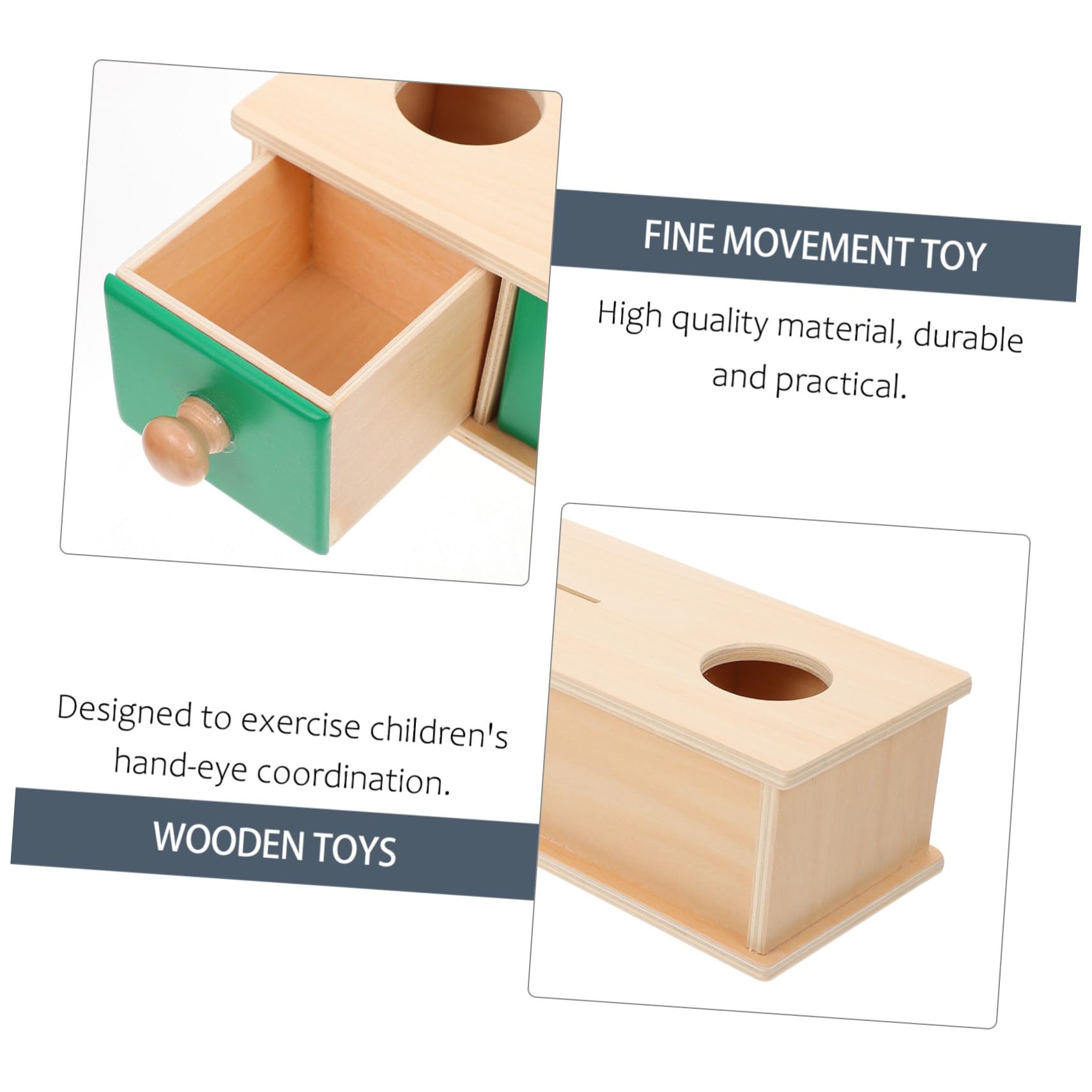 Juguete Educativo de Madera para Coordinación -Mano Montessori con Caja para Desarrollo Intelectual para Bebés y Pequeños