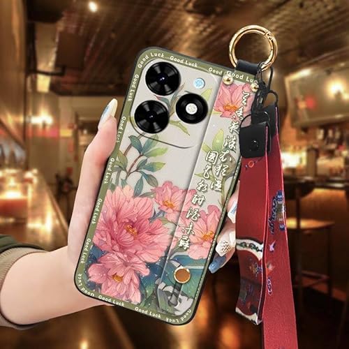 Phone Case Compatible with infinix Smart10 HD/X6525D, For Mom Lanyard Shockproof Protective Wrist Strap Anti-knock Durable Wrist