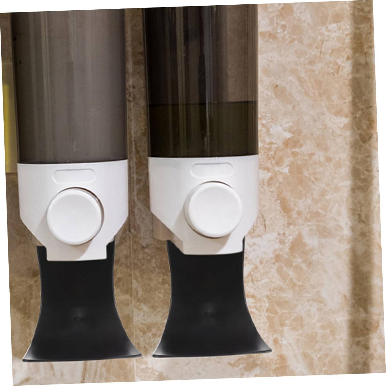 Vassoio Gocciolante Dispenser Sapone Nero 3 Pezzi in Plastica