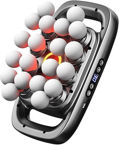 Pistola de masaje de tejido profundo de 20 cabezas con 3 modos y 30 niveles de velocidad, masajeador muscular de percusión silenciosa, presión de