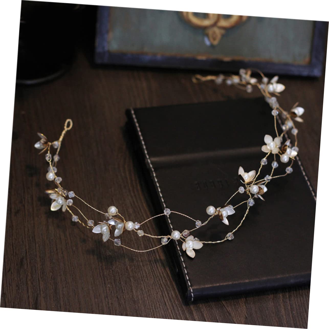 FRCOLOR 3 Stück Blumen-haarbänder Für Frauen Braut-kopfschmuck Brautschmuck Hochzeits-stirnbänder Braut-haarteile Haarband Mit Kristallperlen