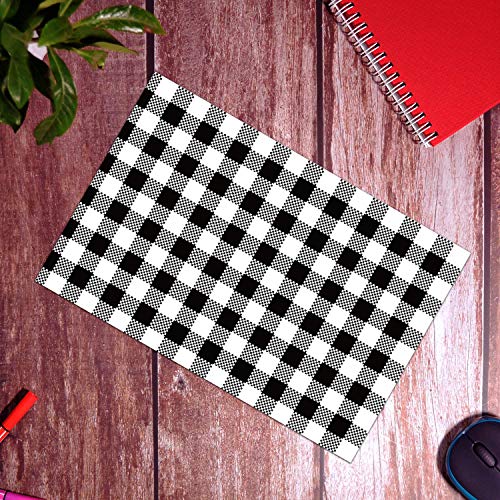 100 Count - 10X13 Inch Poly Mailers Black Gingham Plaid Shipping Bags,Mailing Envelope With Self Seal Strip #TOP3