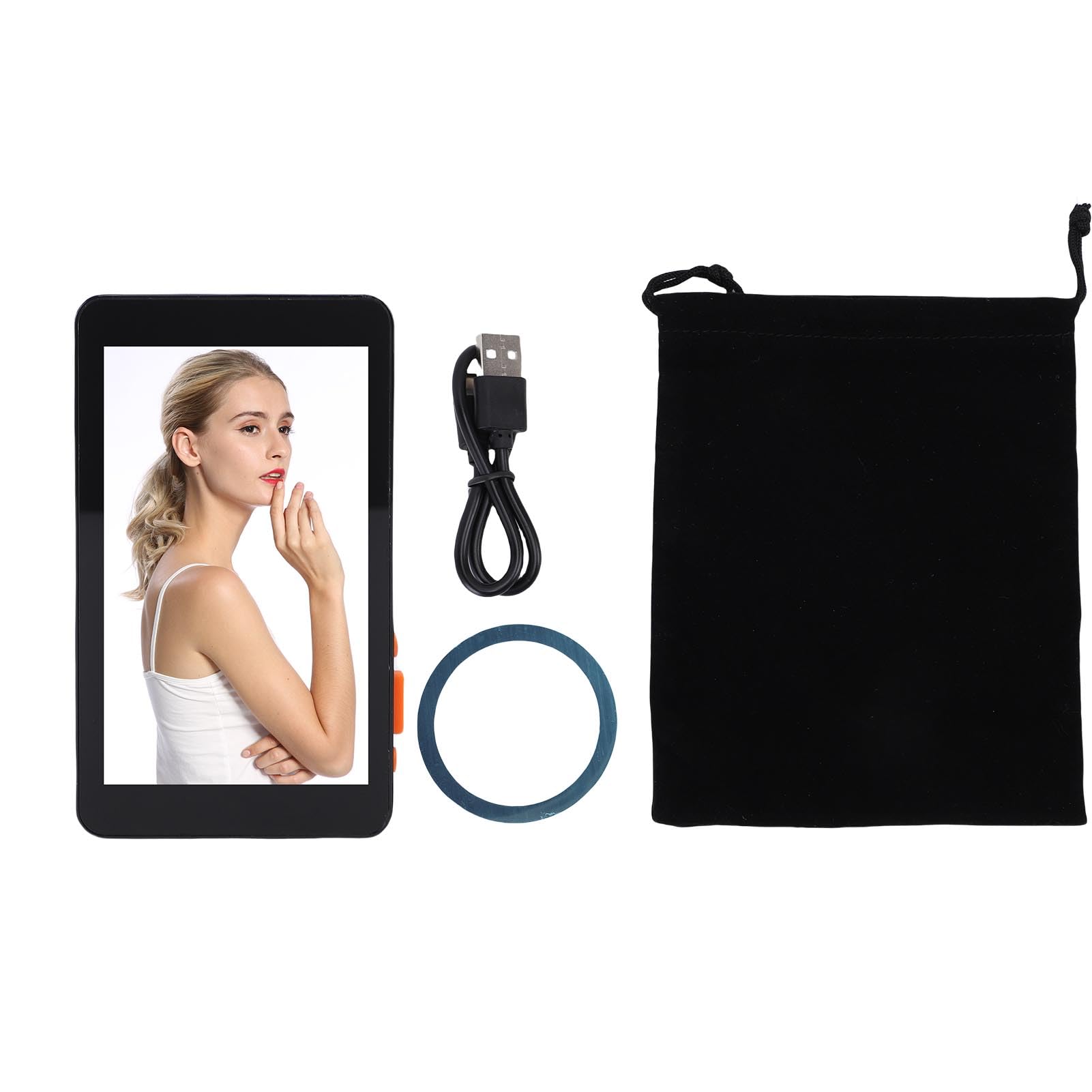 Sxhlseller Ekran Selfie Telefonu, 4,02 Cala Bezprzewodowa Magnetyczna Selfie Selfie, Rejestrator 4K i 3 Poziomy Poziomu, Tylna Kamera do Vlog na żywo Tiktok (BLACK)
