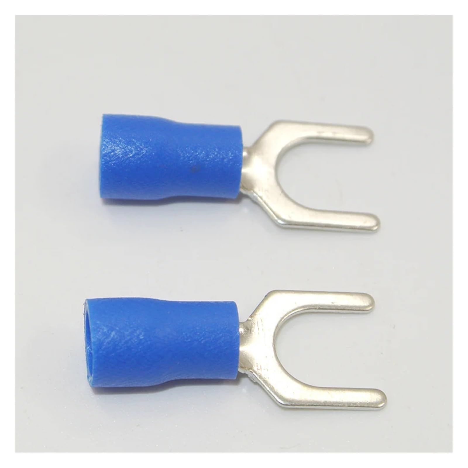 TSIOHKBS SV2-5 1000PCS 16-14AWG #10 Blue Insulated Fork Wire Connector Electrical Crimp Terminal