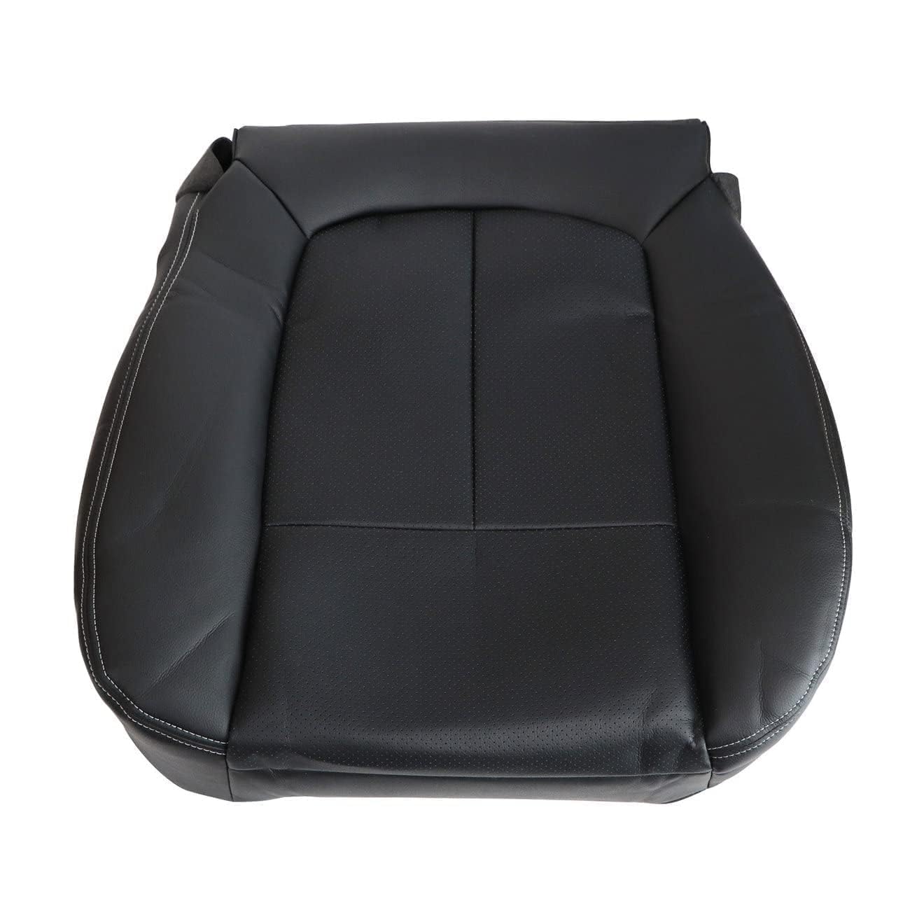 Priprilod Perforated Leather Black Driver Side Bottom Replacement Seat Cover Compatible with Ford F150 Lariat 2009 2010 2011 2012 2013 2014