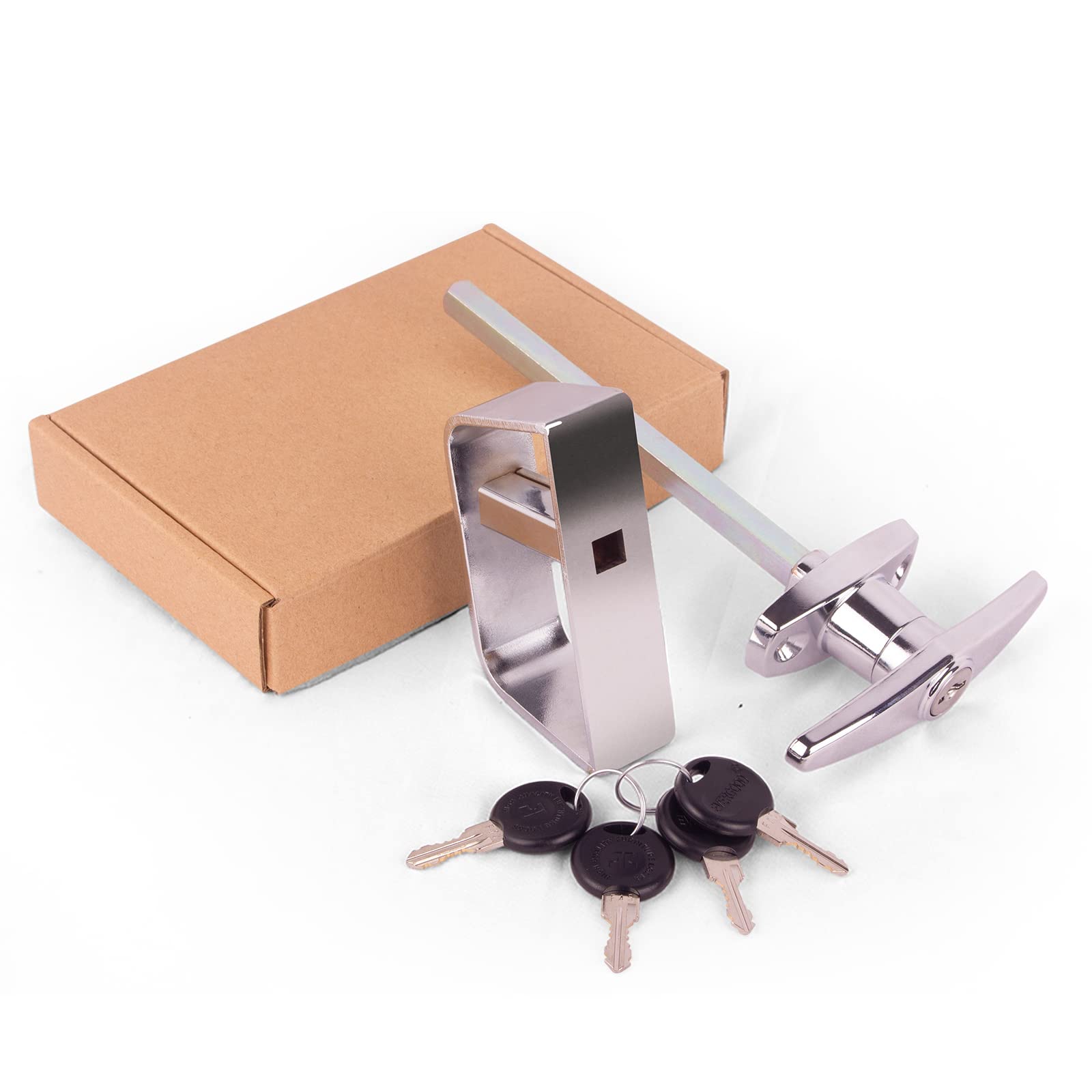 Amazon.com: Shed Door Latch T-Handle Lock Kit with 4 Keys, BTEOBFY