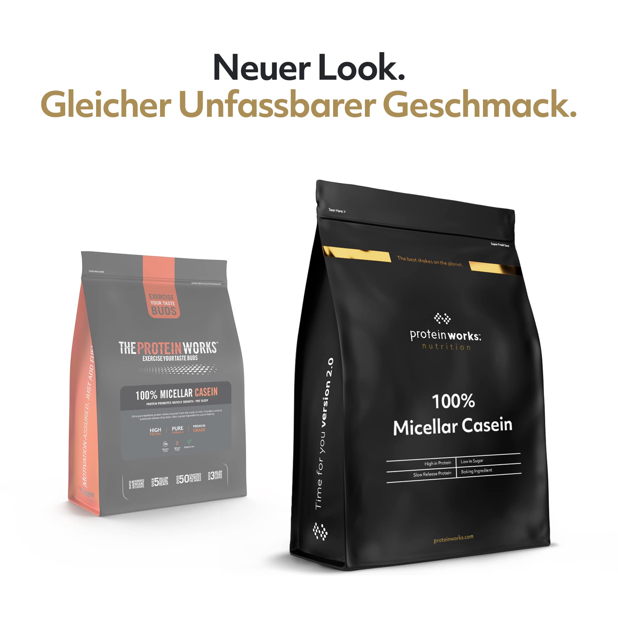 Protein Works 100% Micellar Casein | CHOCOLATE SILK |2kg | Perfekter Shake zur Regeneration über Nacht