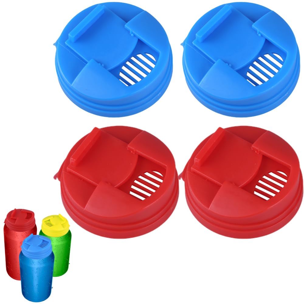 Drink Can Lid Covers,4 PCS Leakproof Replacement Can Lids Protection Reusable for Glass Cups,Can Juice Beverages
