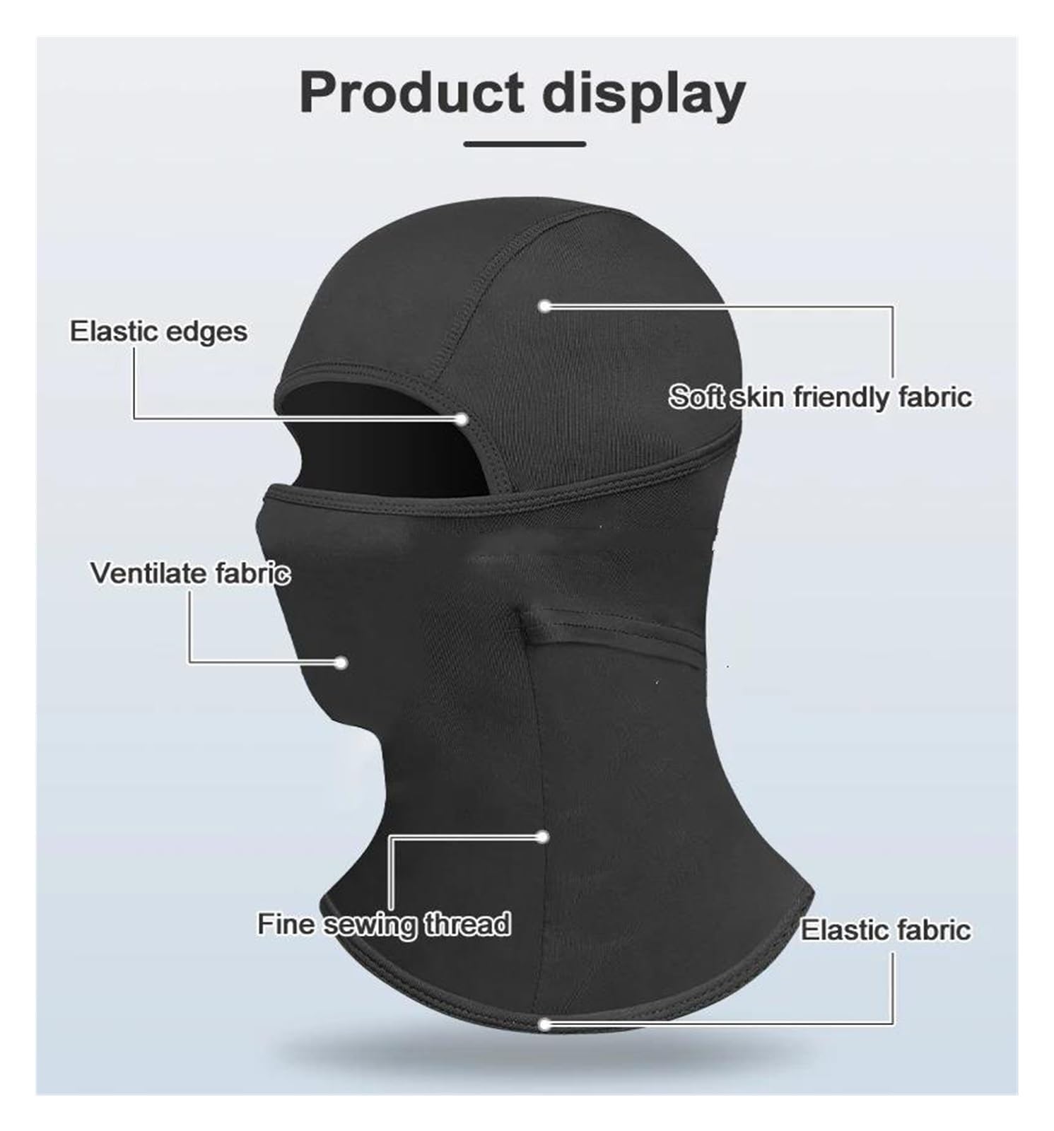 Máscara de Esquí Máscara de Viento Máscara para Mantener la Motocicleta, Gorra de protección para Ciclismo al Aire Libre de Verano, Sombrero de Moto para Hombre para Correr y Hacer Senderismo(Without