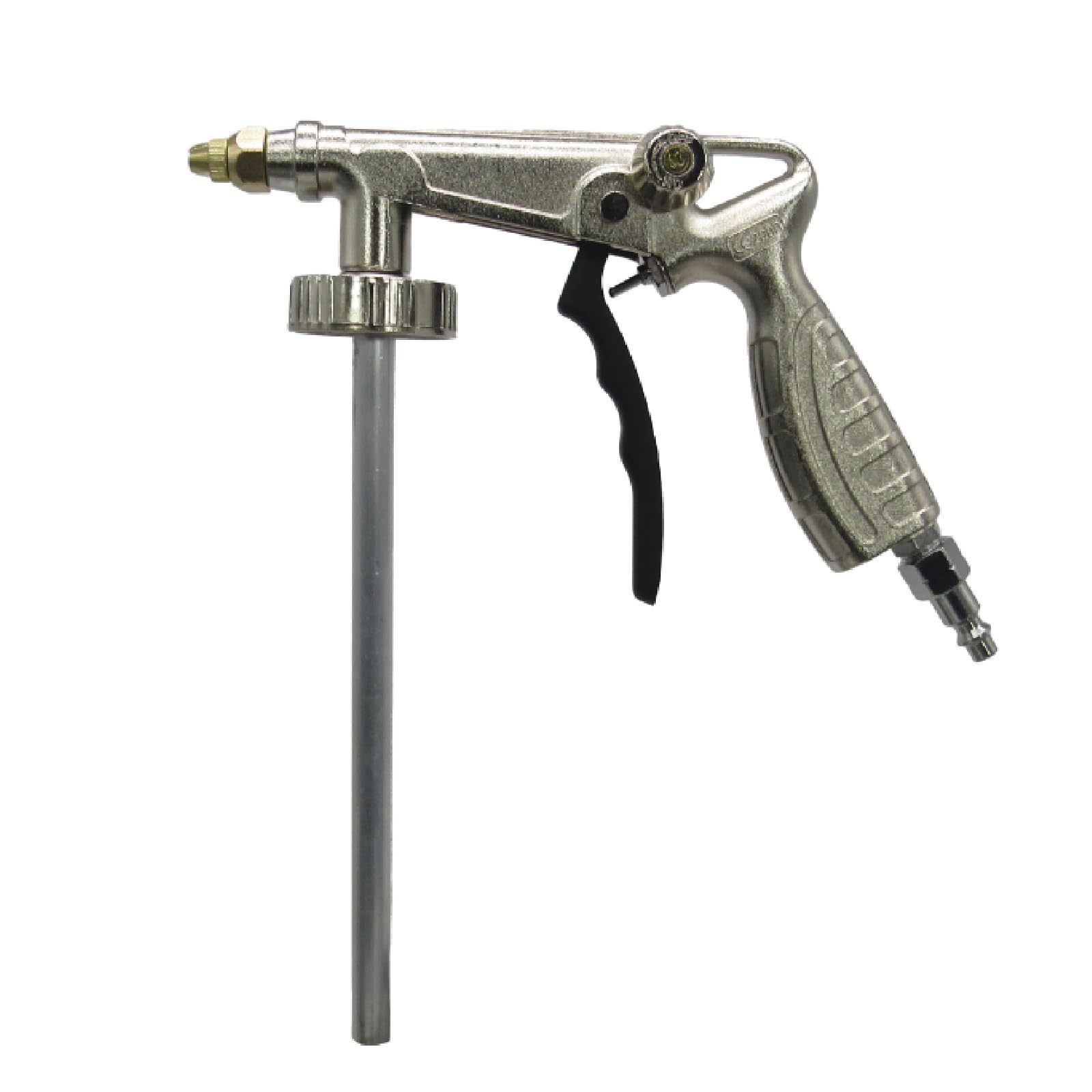 Rintek Aplicator Bedliner Spray Gun with Air Regulator Attached and 1/4 Inch NPT Air Inlet - Fits 1 Liter U-Pol Raptor Bottles Truck Bed Liner