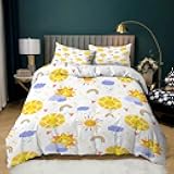 Duvet Cover Set Twin Size,Rainbow 3 Pieces Bedding Set with Zipper Closure for Kids Adults,Soft Comforter Cover 68