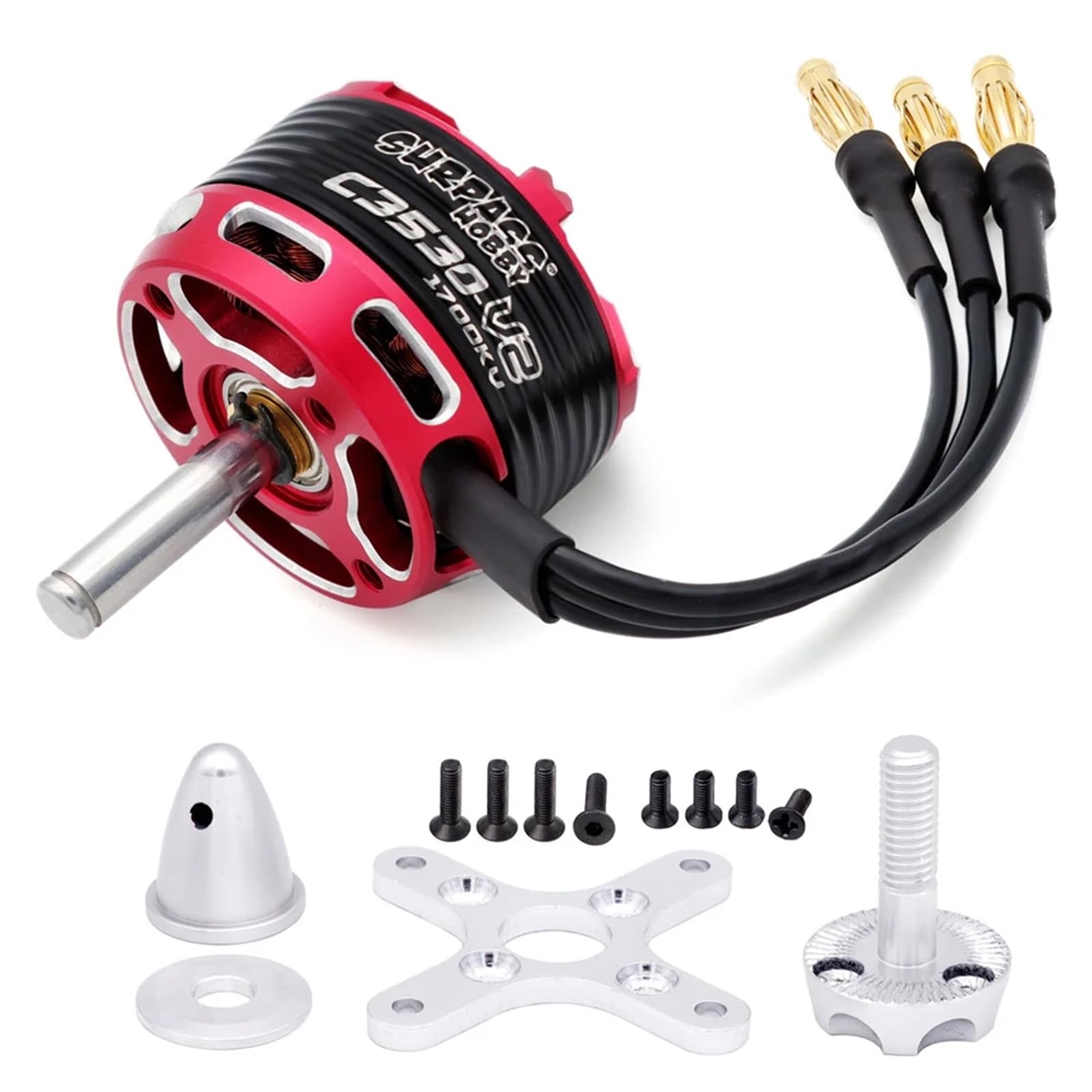C3530 V2 1100KV Outrunner Brushless Albero motore ø4MM per RC Aereo Aereo Ala Fissa RC Drone