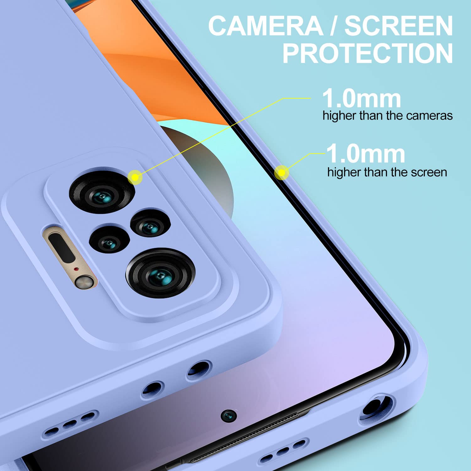 Hülle Mit Panzerglas Für Xiaomi Redmi Note 10S/10 4G – Schwarz, Gummiert | Inkl. 3 Schutzfolien
