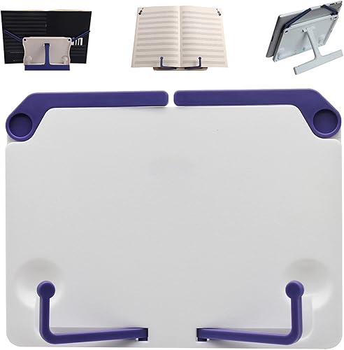 Maydahui Mini soporte de escritorio portátil plegable y ligero para libro de música para libros de cocina (tamaño máximo 12 x 6 pulgadas) postura