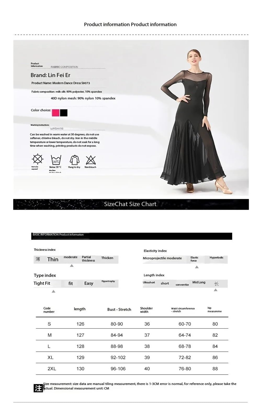 Tanzkleid Damen Moderner Tanzrock for Erwachsene, Nationalstandard-Tanzkleid, Walzer, Grand Swing, Performance-Kleid