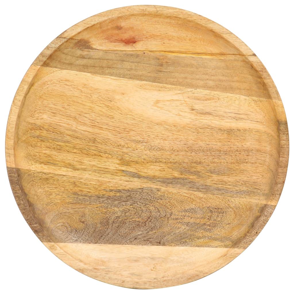 Mesa Auxiliar de Madera de Mango Macizo con Encanto Vintage para Interiores y Exteriores, Mesa de Centro y Sofá, Mueble Único con Vetas Naturales, Fácil Limpieza, Entrega
