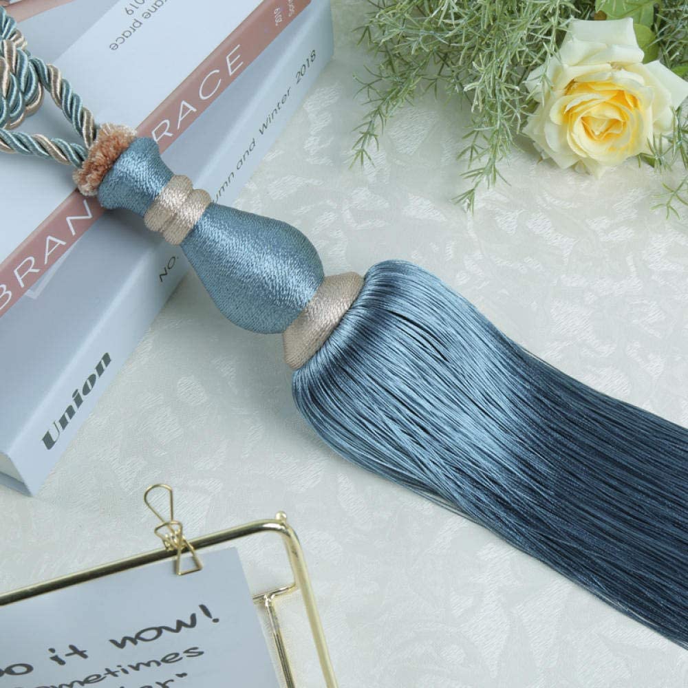 Embrasses de Rideaux, Embrasses de Rideaux à Pompons, Corde Attachée Boule Suspendue Décoration Gland Pendentif Décoration de Salon Attachée Boule-Gris Paire (Couleur : Beige Paire) (Camel Paire)