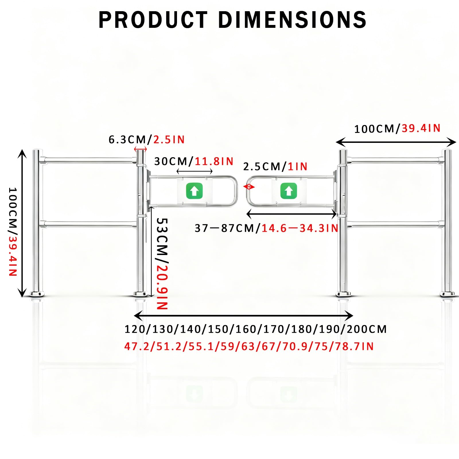 Metalowa brama skrzydłowa do S i magazynów BiAccess ręczna konstrukcja (120 cm x 100 cm)
