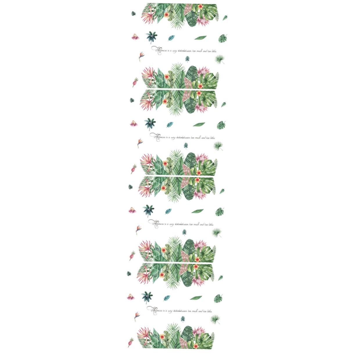 SOIMISS 4stücke Flower Wall Stickers Selbstklebende Wandtattoos Mit Tropischen Blättern Für Schlafzimmer Und Leicht Anzubringen Abnehmbar Dekorative Blumenaufkleber