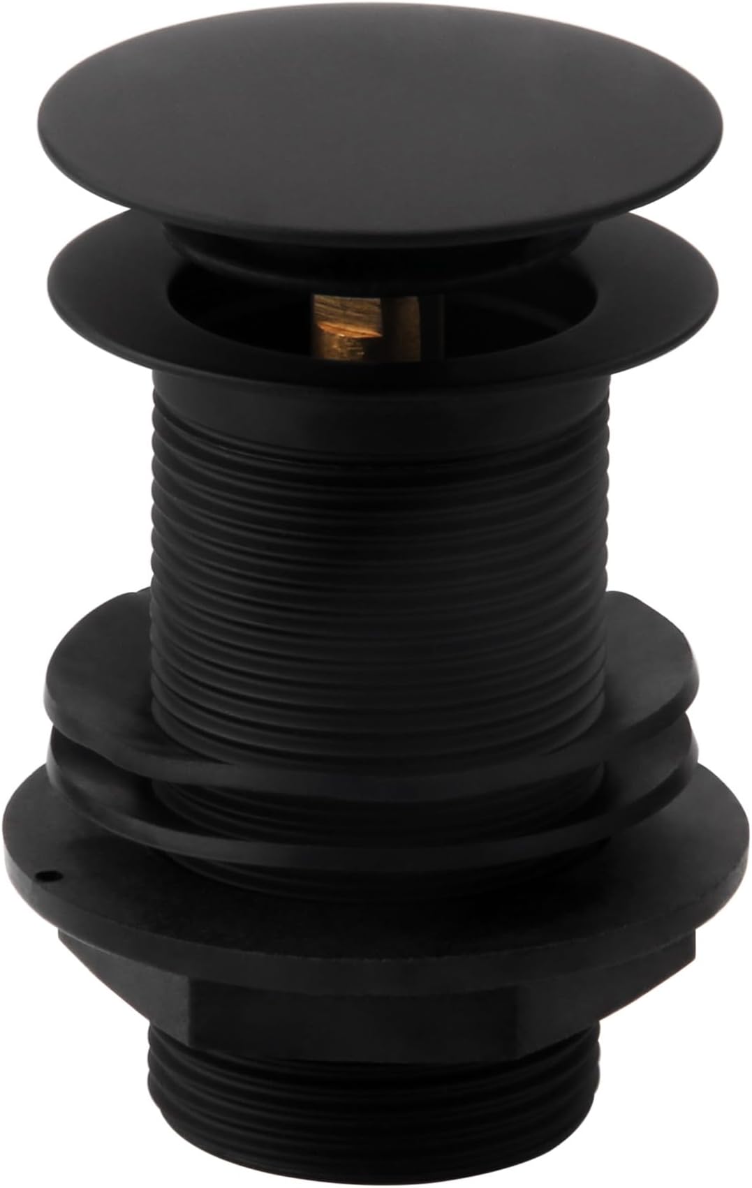 ENKI, W11, Matte Black, Unslotted, Standard 1.1/4" Connection Pop Up Basin Waste Sink Plug, Click Clack, Allows Water to Drain Away, Durable Finish, Modern Bathroom Accessoires