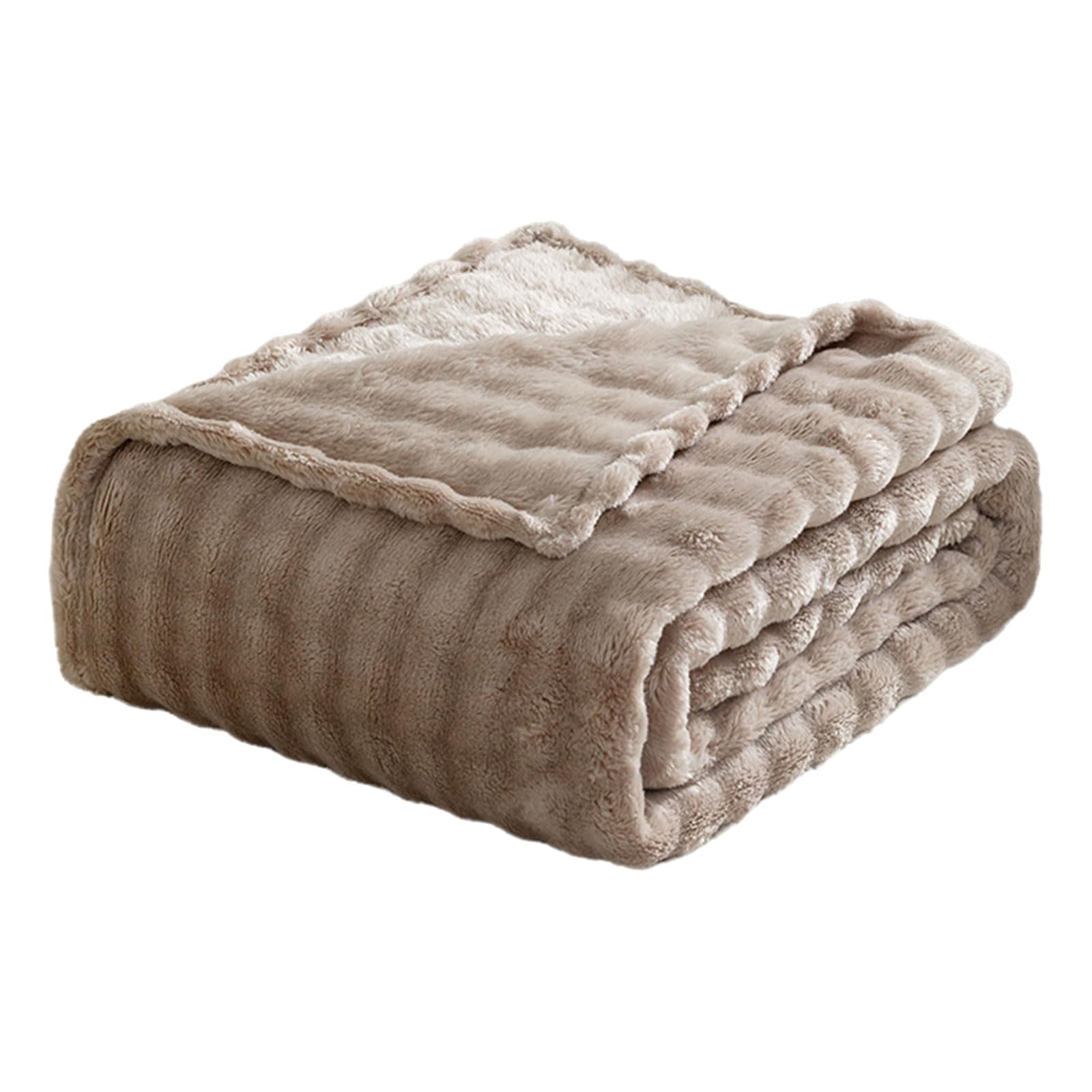 Tsophreniq Fluffys Rabbits Faux Furs Blanket with Soft Flannel Reverse, Multipurpose Comfort Throw, 100x150cm Plushes