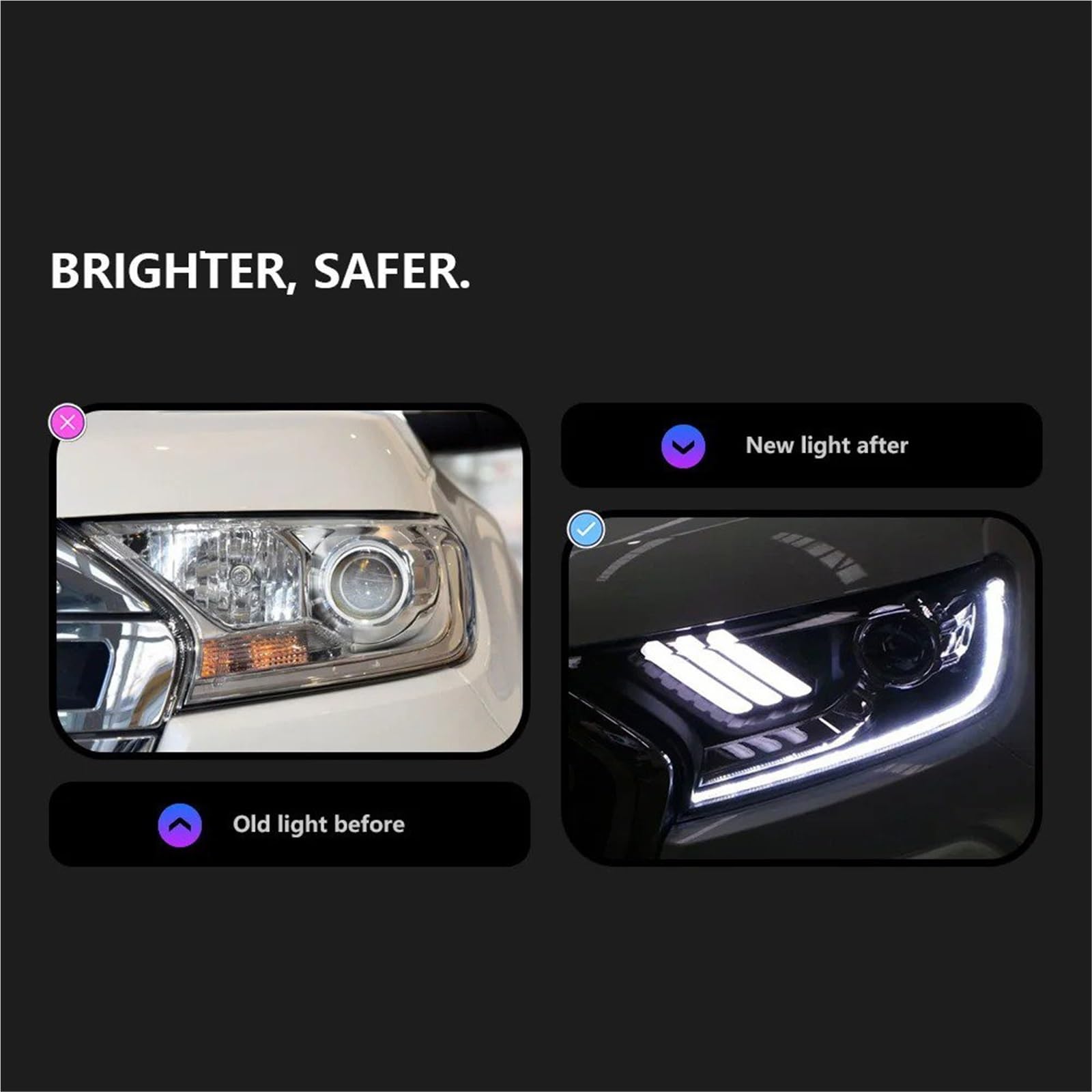 Gruppo Faro per Auto Ranger 2016-2021 Faro Anteriore DRL Indicatore di direzione Fascio Luminoso Angel Eye Lente proiettore