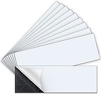 Vista 9 de tonhui 4 piezas, 12 x 4 pulgadas, imanes para parachoques, lámina de adhesivo magnético flexible con autoadhesivo, convierte cualquier calcomanía