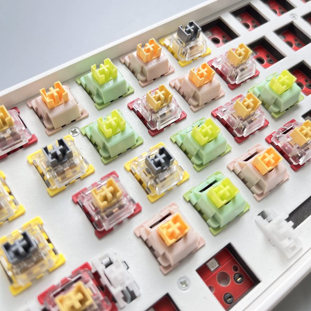 Outemu Switch Tattile Lineare Clicky Silenzioso, Stelo MX RGB Prelubrificato A 3pin Interruttore Holy Panda Simile per Tastiera da Gioco Meccanica (Color : Panda, Size : 110PCS)