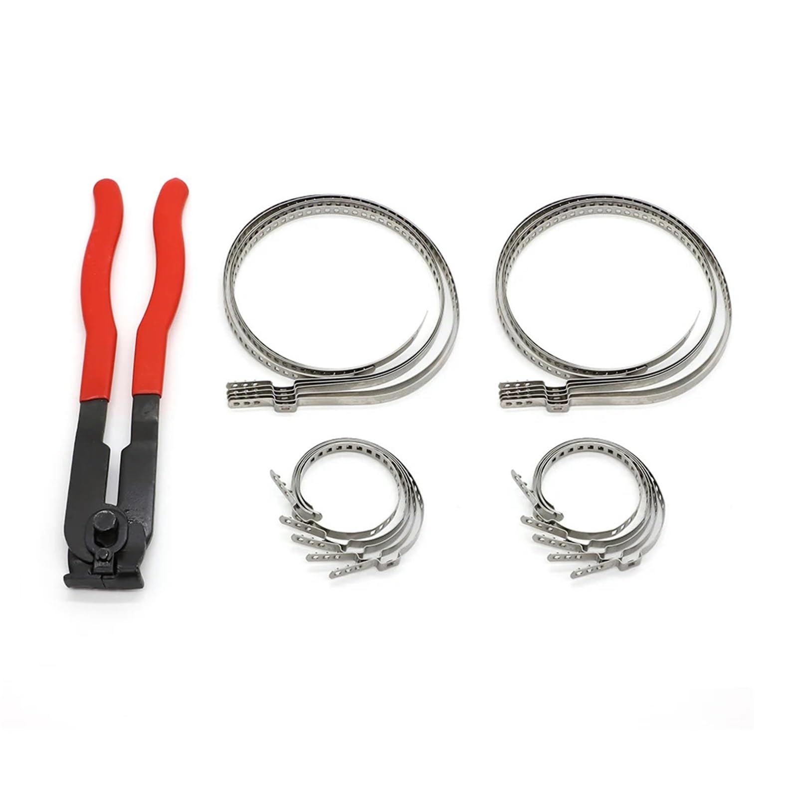 CV Boot Installation Tool Universal Adjustable 32-41mm 70-127mm Axle CV Joint Boot Clamp Kit Stainless Steel Driveshaft Crimp Clip(20Pcs and Tool)