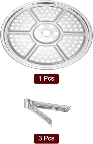 Miniatura 10 de uxcell Estante de vapor de acero inoxidable con soporte, bandeja de vapor de olla de 10.2 pulgadas para utensilios de cocina a vapor olla a presión